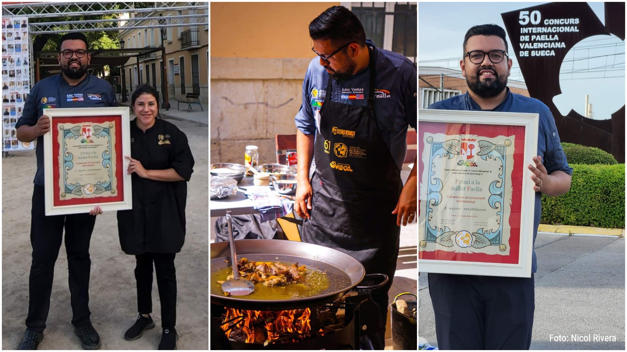 Hondureño Adán Ventura, gana Concurso Internacional de Paella