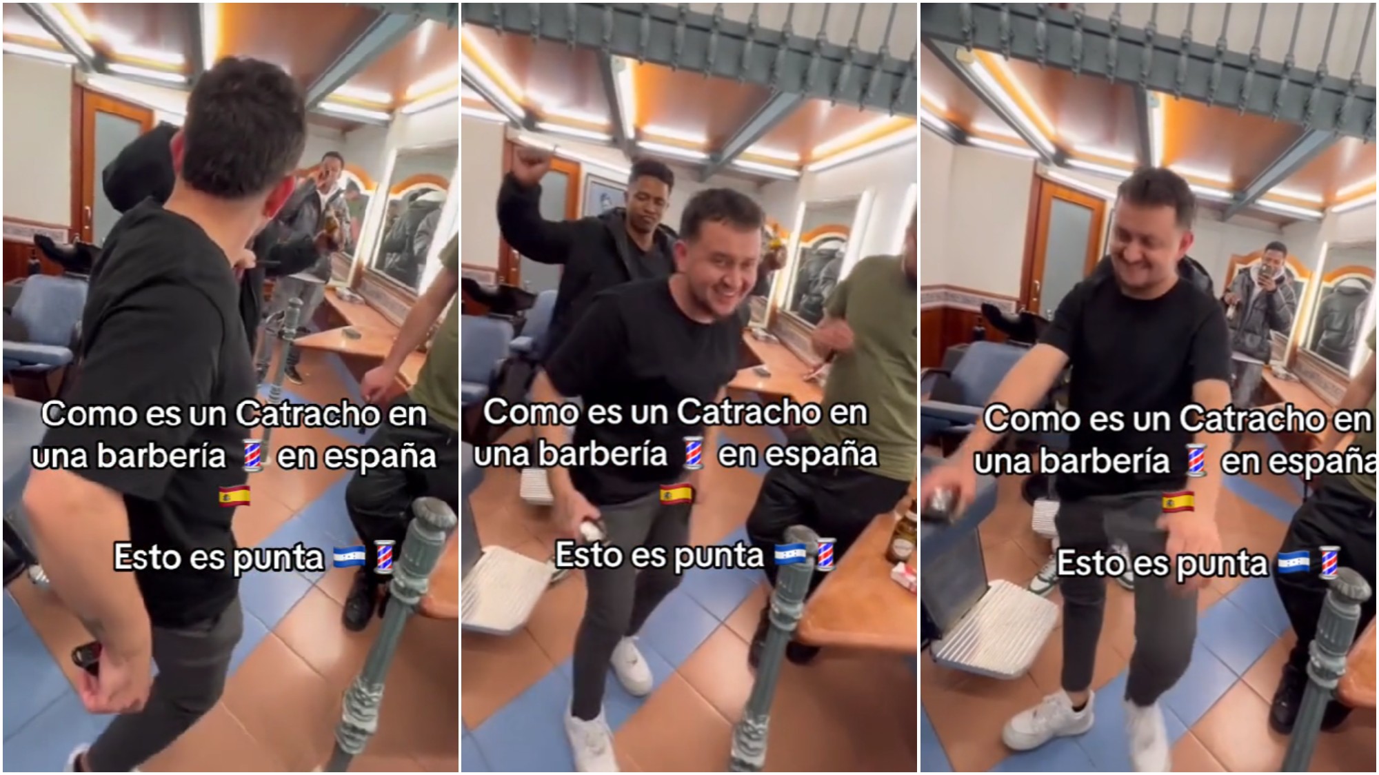 Barbero hondureño enseña a bailar punta a sus clientes en España