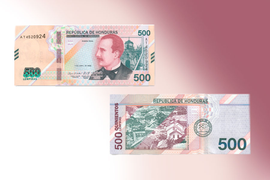 Billete de 500 Lempiras se considera como uno de los más bellos del mundo