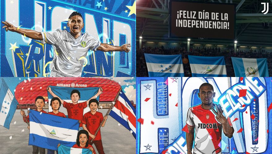 Clubes europeos mandan mensaje a Honduras por la independencia