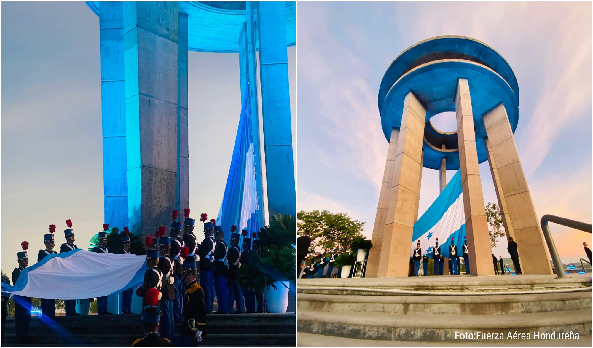 Inician las fiestas patrias en Honduras con izada de la Bandera Nacional