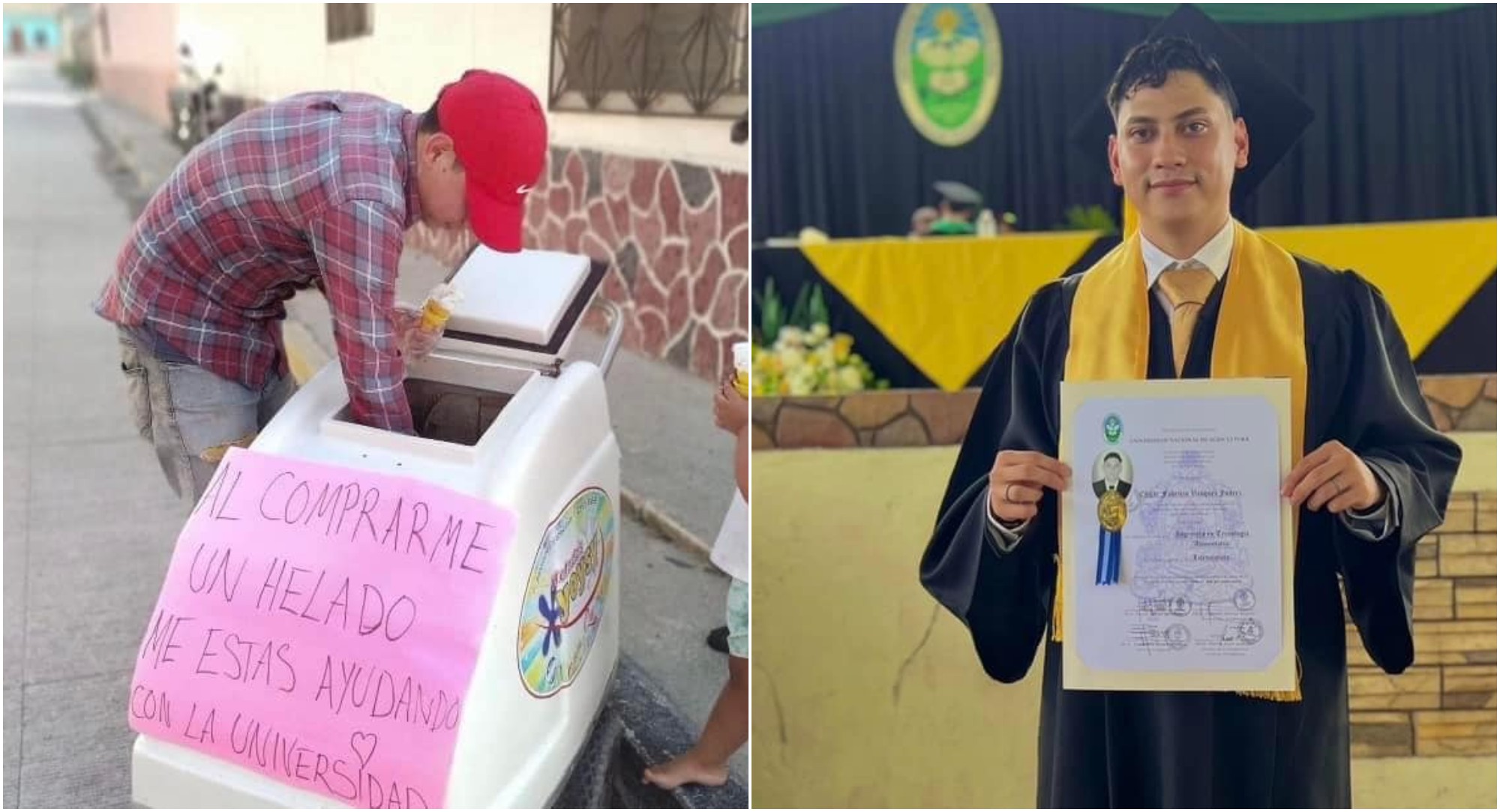 Hondureño vendió helados para graduarse de la universidad y ¡lo logró!