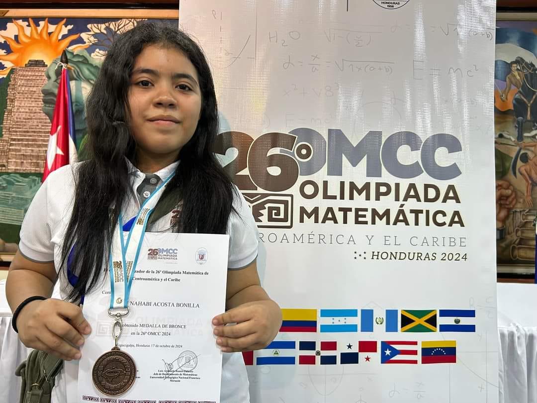 Niña hondureña gana medalla de bronce en Olimpiada Panamericana de Matemáticas en México