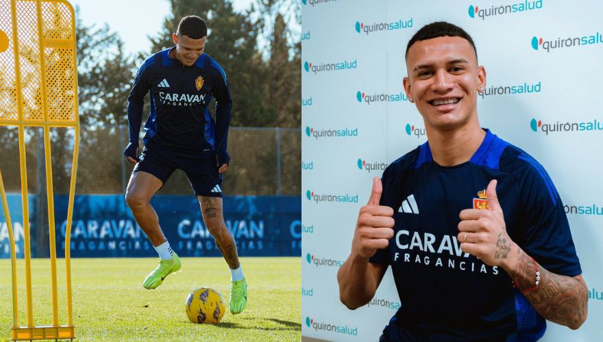 Kervin Arriaga realiza su primer entrenamiento con la Real Zaragoza