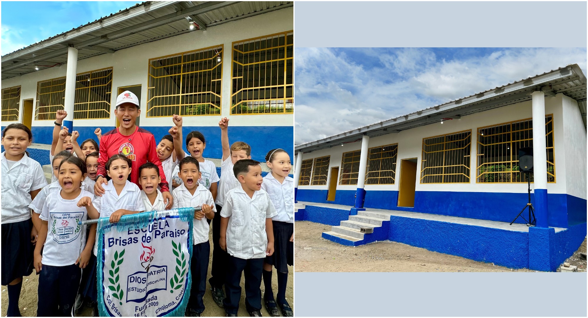 Shin Fujiyama termina escuela numero 73 en López Arellano, Choloma