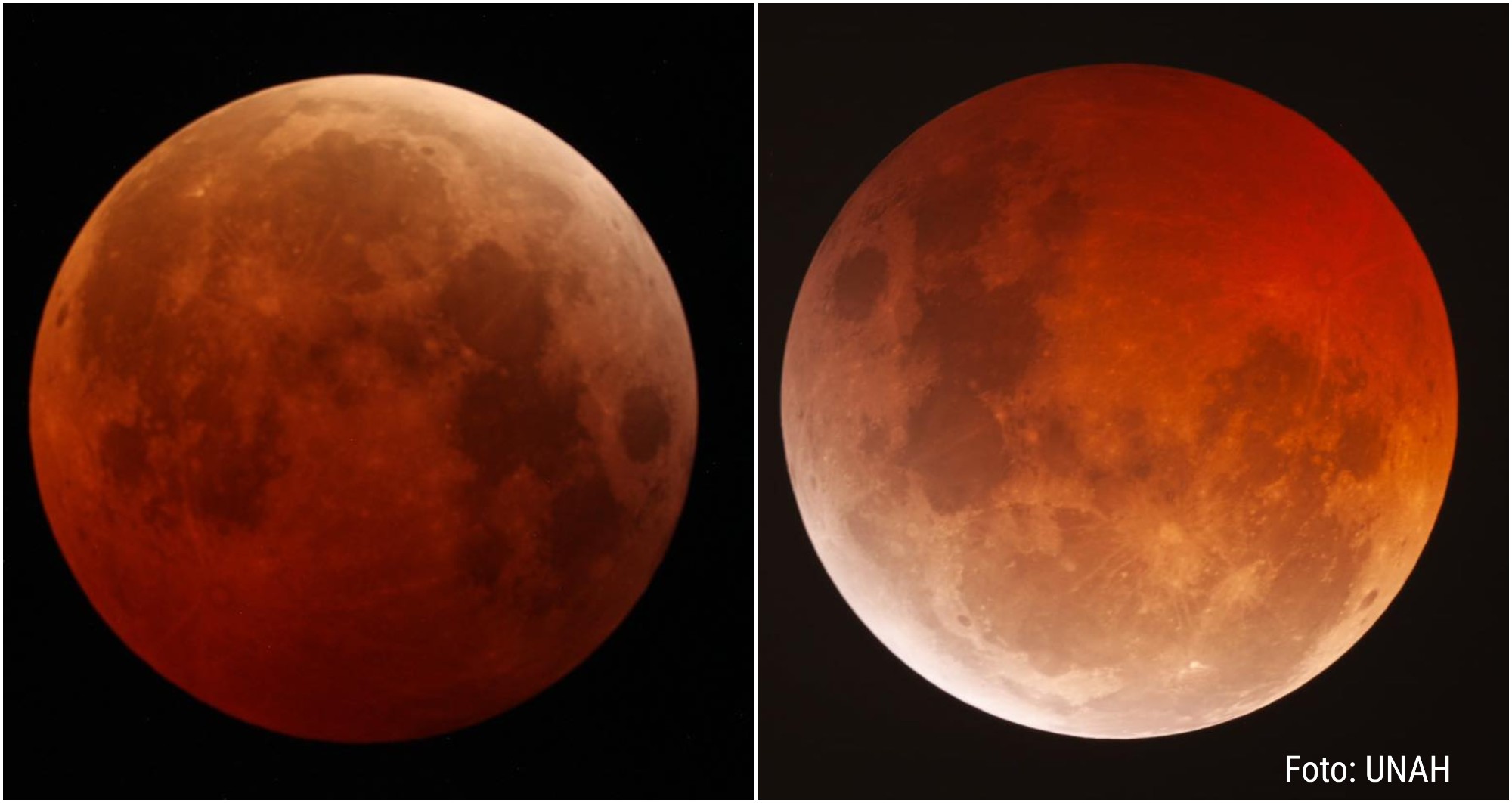 Hondureños comparten fotografías del eclipse «luna de sangre»